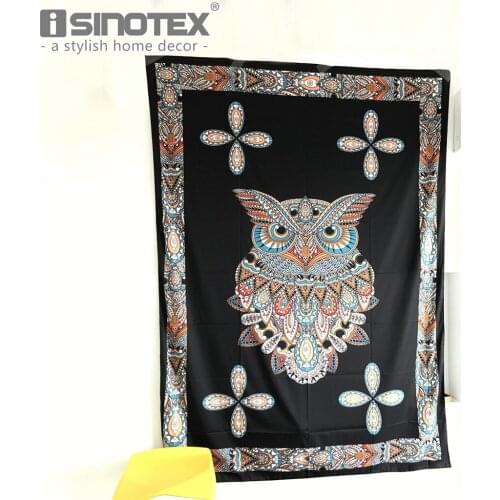Indian Elephant Tapestry Mandala Style Totem Owl Printed Wall Hanging Tapestry Yoga Mat Religious Boho Carpet Sheet 150x200cm