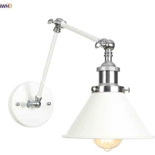IWHD Loft Industrial adjustable swing arm Wall lamp Fixture Vintage Edison bulb wandlamp lamparas de pared