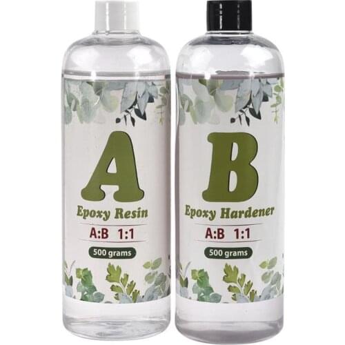 AB Crystal Glue Resin Epoxy High Adhesive 1:1/3:1 AB Epoxy Glue For DIY Resin Jewelry Making Accessories Kit100g/200g/500g/1000g