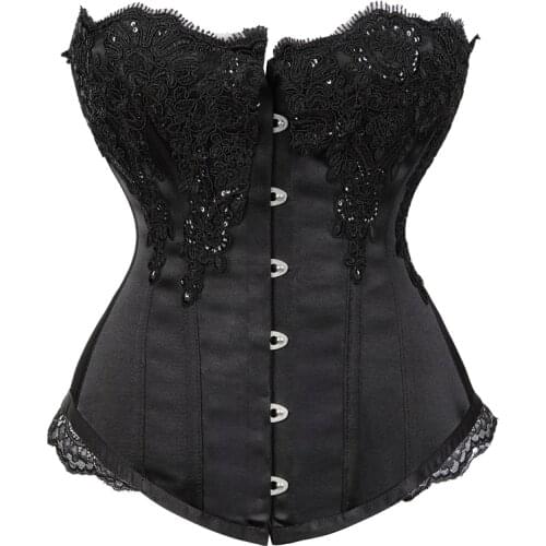 Lace Sexy Bone Clothing Black Shapewear Lingerie Set European and American Court Corset Vintage Corset Top