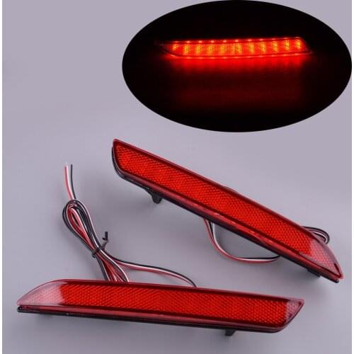1 Pair Car Left & Right Side LED Rear Bumper Lamp Reflector Tail Brake Light Fit for Honda Odyssey 2015 2016 Asia Model