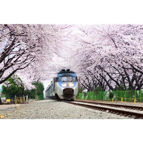 Diy Diamond Painting Floral Crystal square Diamond Sets Unfinished Full Diamond Embroidery Home Decoration Cherry & train A6712R