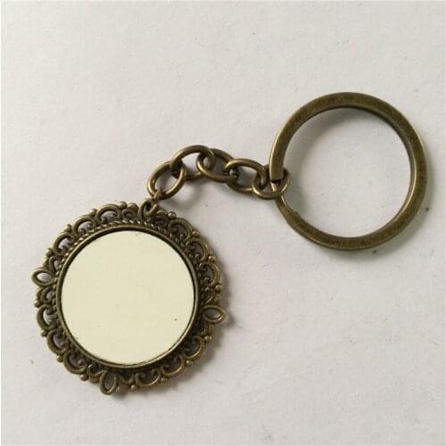 Blank keychains for sublimation retro vintage lace key ring jewelry thermal transfer printing blanks materials A4159