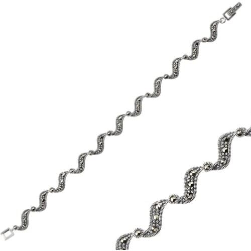 Silverlina Silver Marcasite Sterling Bracelet