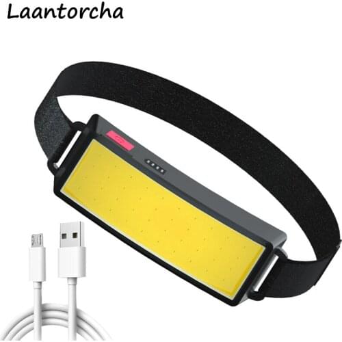 LED Headlamp Portable mini COB powerful headlamp USB Rechargeable Camping Head lamp Fishing headlight flashlight torch Lights