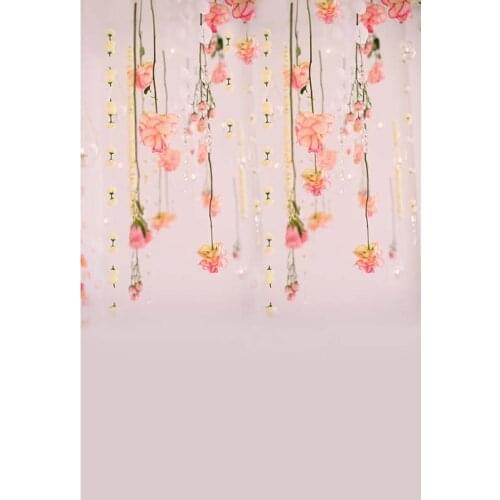 TR Pink Background Theme Photographic Fantasy Flowers Photo Studio Backdrop For Valentines Wedding Family fundos para fotografia