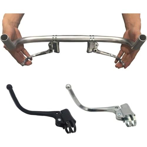 Bicycle Brake Lever Steel Tube Brake Lever Road Bike Fixed Gear Vintage Bicycle Bent Brake Levers Bike Brake Handle Part