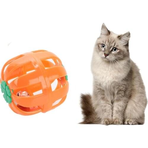 Funny Cat Toy Ball Creative Hollow Cat Chase Teasing Ball With Small Bell Funny Pet Kitten Interactive Toy Balls Cats Supplies