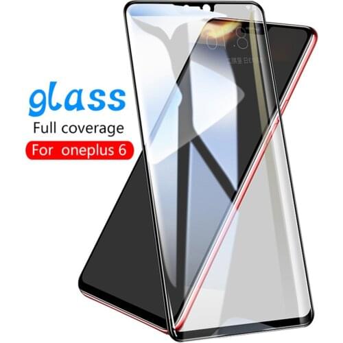 Full cover for oneplus 7 7T pro 6 6T tempered glass protective film for oneplus 5 5T phone screen protector on glass smartphone