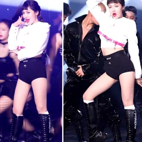 Pole Dancing Clothes For Women Adult Sexy Stage Performance Suit Women Dancer Group Jazz Street Dance Hip Hop Clothing DWY5407