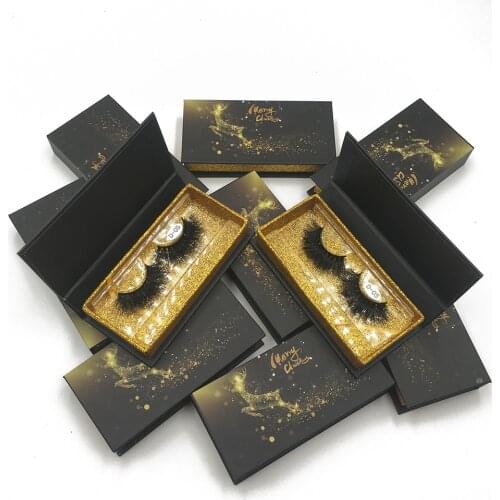 10-100 Pcs Christmas Lash Boxes Packaging Wholesale Empty Eyelash Package Boxes New Arrival Eyelash Cases Bulk Lash Boxes