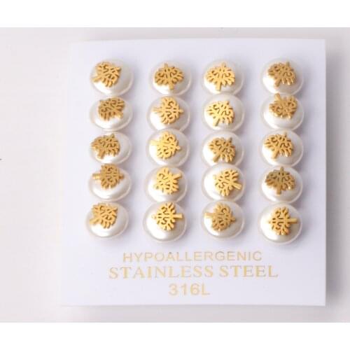 10 Pairs Christmas Tree Earrings Stainless Steel Frosted Cute Womens/Girl For Gift Jewelry Accessories Wholesale