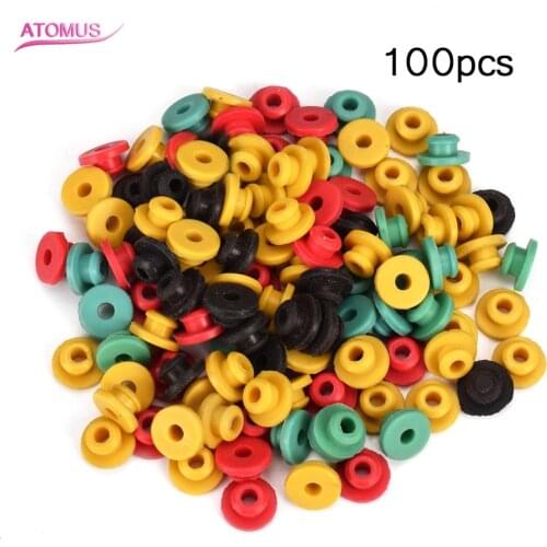 100Pcs Armature Bar Tools Tattoo Supplies Needle Rubber Grommets Nipples "T" Type Needle Pad Tattoo Machine Accessory