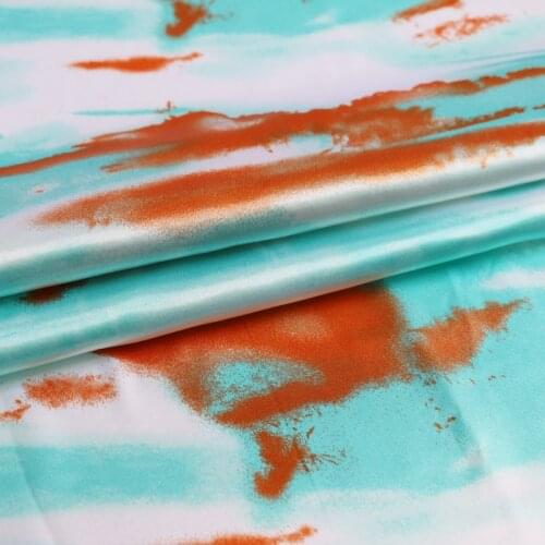 100cm*148cm Shading Painting Fabric Satin Charmeuse Material Lining