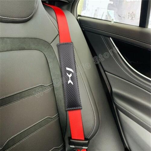Car Safety Belt Covers Protector For Jaguar Xj Carbon Fiber Seatbelt Protective Cover Automobiles Shoulder Padding