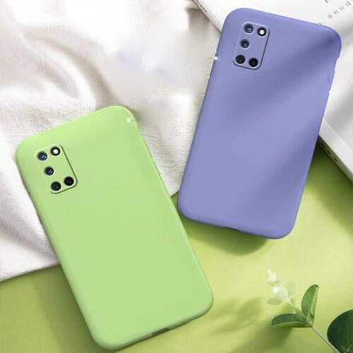 Case For OPPO A52 Shockproof Case Liquid Soft TPU Silicon Cover Case on For OPPO A52 A72 A92 A92S Funda Couqe