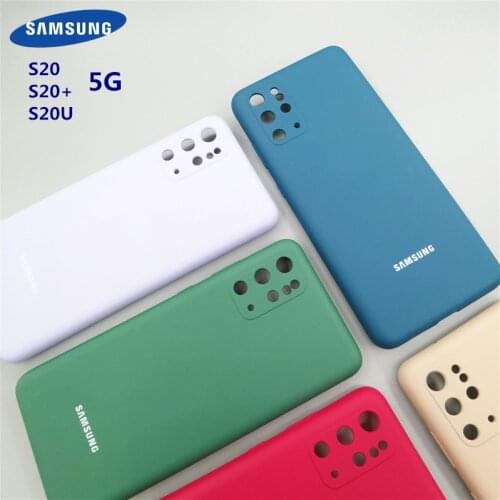 Mobile Phone Case For S20 Plus Ultra 5G Cover Silky Soft-Touch Silicone Back Shell Samsung Galaxy S20+ S20U 5G S20 Bottom Closed