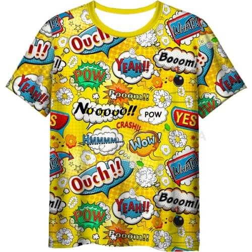 New Style Hot Sale 3D Print Yeah Pop Art Mens Womens T-shirt Casual Style Design Short Sleeves Summer Fashion Handsome Tee
