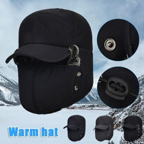 Hot Sale Trooper Hat Winter Windproof Ski Hat with Ear Protection Warm Thicken Hunting Hats for Men Women AIC88