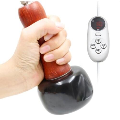 HANRIVER 2018 Stone needle energy stones massager scrapping heating temperature moxibustion magnets infrared massage device