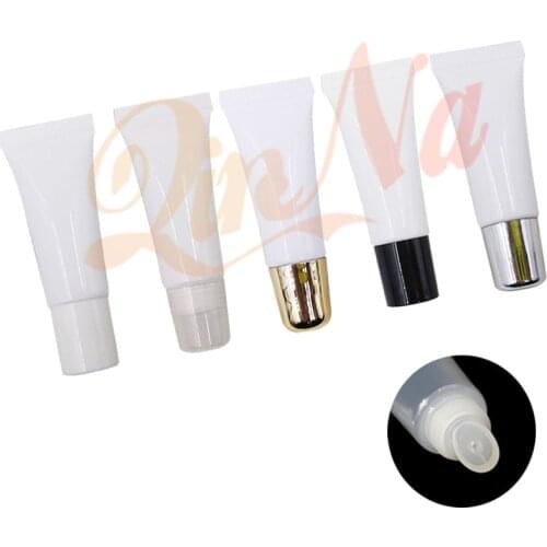 Container Lipstick Cosmetic Packaging 20g 15g 10g Liquid Squeeze Plastic Lipgloss Tube White Squeeze Tubes Lip Gloss tube
