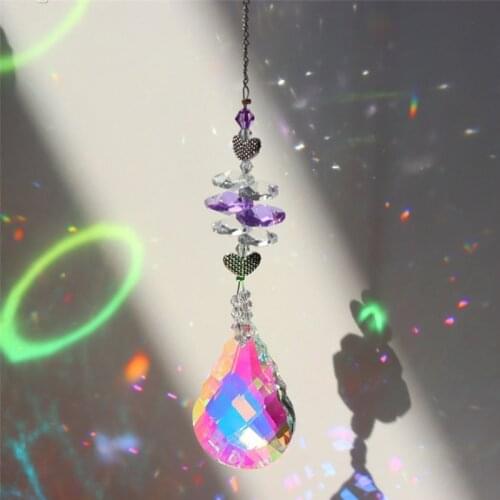 Colorful Crystal Chandelier Drops Pendants Prisms Hanging Glass Prisms Suncatcher Home Car Decoration