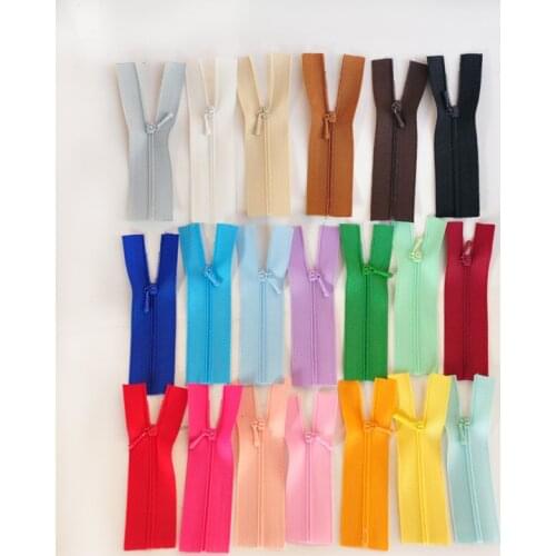 10pcs~20colors 10cm length Mini zippers for baby clothes/Doll Toy Accessories