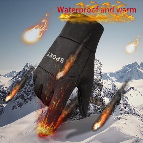 Home&Nest Men Gloves Driving Keep Warm Point Finger Windproof Winter Sprot Screen Gloves Outdoor Bike Mittens Winter Warm Glove