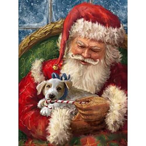 DIY Santa Claus 5D Diamond Painting Full Square Drill Kits Cartoon Diamond Embroidery Rhinestone Wall Art Christmas Home Decor