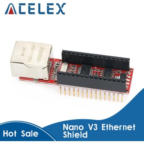 Nano V3 Ethernet Shield ENC28J60 Microchip HR911105A Ethernet Webserver Board Module for Arduino Nano 3.0