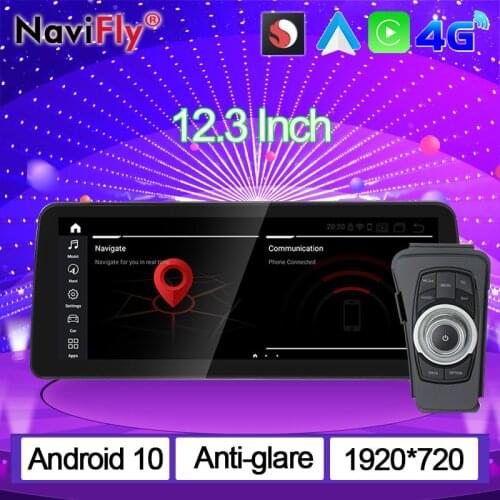 NaviFly 12.3" Carplay Android 10.0 Car GPS Navigation DVD Player For BMW 3 serise E90 E91 E92 E93 Auto Multimedia Player