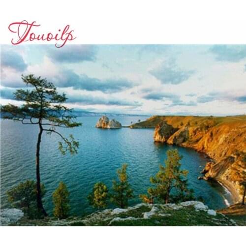 NEW 3D DIY Diamond Painting Lake Baikal Nature Kits For Cross Stitch Canvas Oil Mosaic Embroidery Stitch Cross Diamond Supply Co