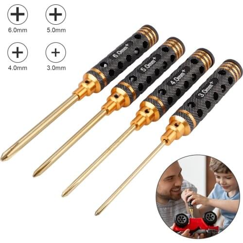 Screwdriver Screwdrivers Kit Model Airplane Tool 4 Sizes 4Pcs Durable Heavy Duty 4 Pieces Repair Tools