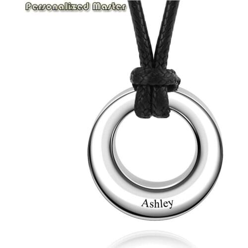 Personalized Master Customized Name Date Cremation urn Necklace for Ashes Circle of Life Eternity Memorial DIY Pendant Necklace