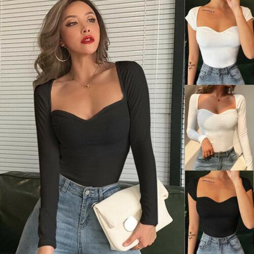 Sexy Womens Ladies Ribbed Bardot Slim Tops Party Club Wear Shirts Tee UK