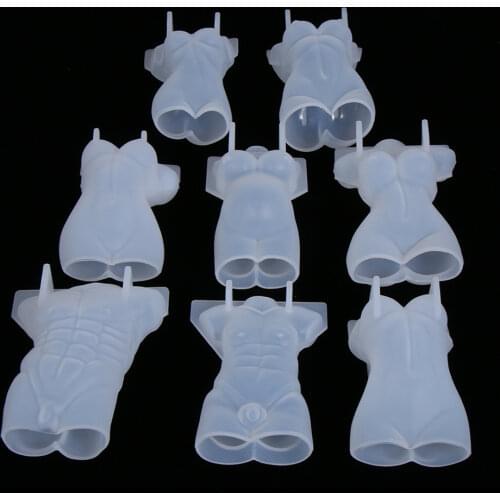 1Pc 3D Male Female Body Silicone Mold Crystal Epoxy Resin Mold Soaps Candle Mould Cake Decoration DIY Art Craft Making Supplies