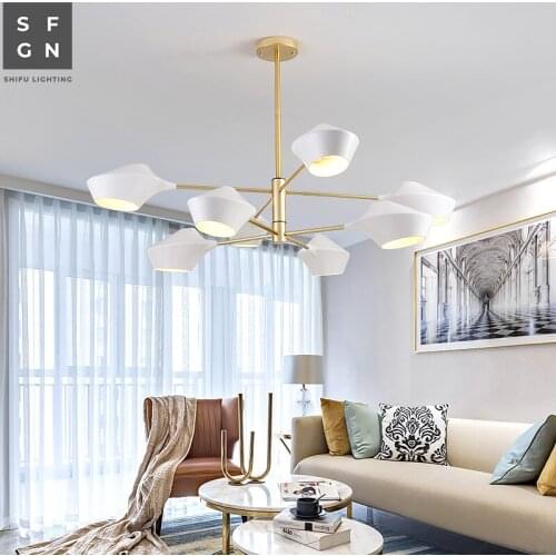 Modern chandelier lighting led chandeliers ceiling lights Nordic iron light fixtures for dining room home bedroom cafe
