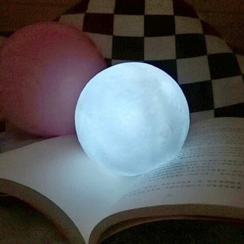 LED Silicone White Moon Shape Decorative Lights Childrens Room Layout Moon Night Light Table Lights Childrens Gift Room Decor