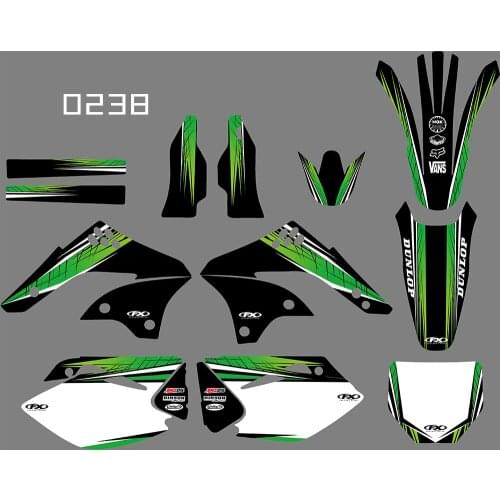 0238 motorcycle Team Graphic & Backgrounds Decal Stiker Kits for Kawasaki KXF450 2006-2008