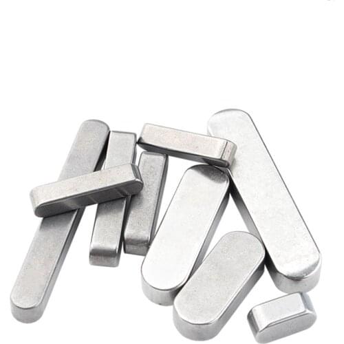 1PCS Stainless Steel 6mm - 12mm Round Ended Feather Key Drive Shaft Parallel Keysteel