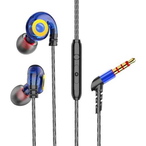 3.5mm In-Ear Universal Stereo HiFi Music Wired Earphone with Microphone TPE Silicone Earphones for Phone Tablet MP3 Player