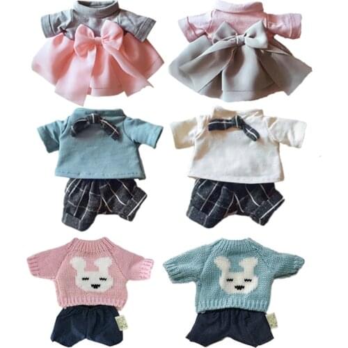 45cm/60cm Clothes for Rabbit Cat Bear Plush Dolls Dress Skirt Sweater Accessories for BJD Dolls Toys for Girls Children Gifts