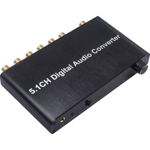 5.1CH Digital o Converter Decoder SPDIF Coaxial to RCA DTS AC3 HDTV for Amplifier Soundbar