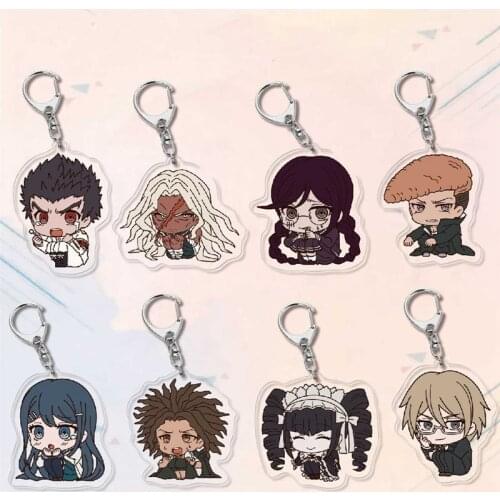 Danganronpa Acrylic Keychain Fans Collection Anime Game Figures Nanami ChiaKi Nagito Komaeda Key Chain Cute Trinket