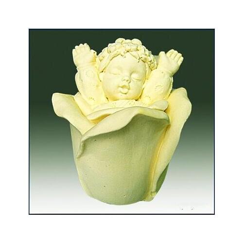Free Shipping 3D Silicone Soap Mold candle Mold Rose Baby Angel Girl Mold, Handmade Cake Decoration Fondant mold