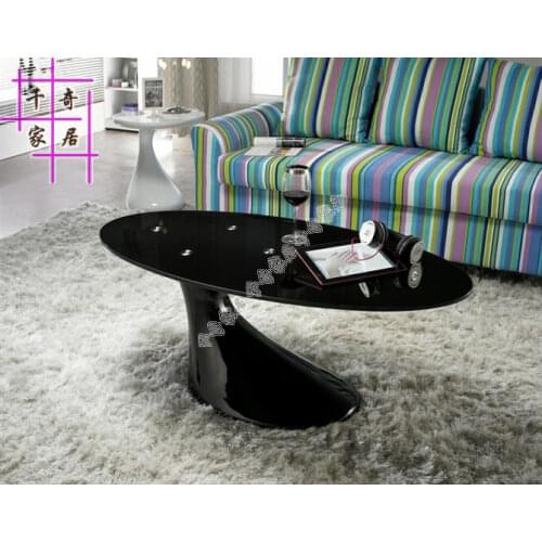 Toughened glass tea table. The individuality creative tea table. Fashion oval table