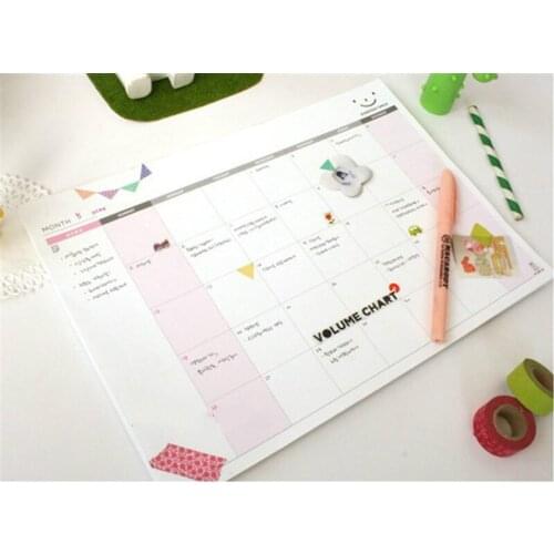 Day Planner Book Stationery Paper Sticker A4 Planner Notebook School Stationery Office Supplies Weekly Planner 60 Inner Pages