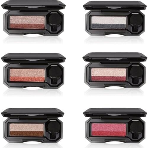 Double Color Lazy Eyeshadow Air Cushion Gradual Eyeshadow Shimmering Lazy Glitter Eyeshadow With Mirror Small Mushroom Head