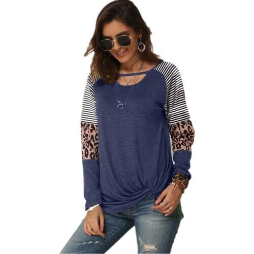 Long Sleeves T-Shirts Striped Tops Streetwears Camiseta Feminina Cotton Polyester Womens T Shirts Female Camisetas Verano