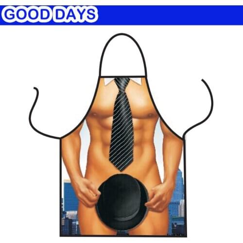 Naked Male Gentleman Tie Funny apron Christmas New Year Party Bar Restaurant Apron Outdoor Barbecue Apron Wedding Funny Apon